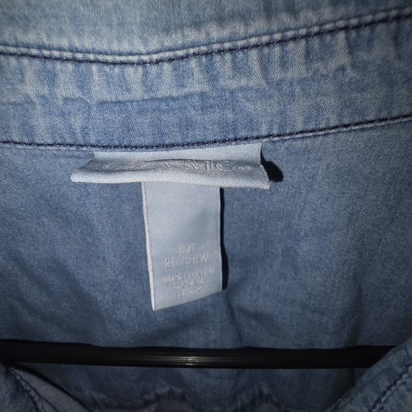 Liz & Me Light Blue Button Down Shirt - Picture 3 of 3